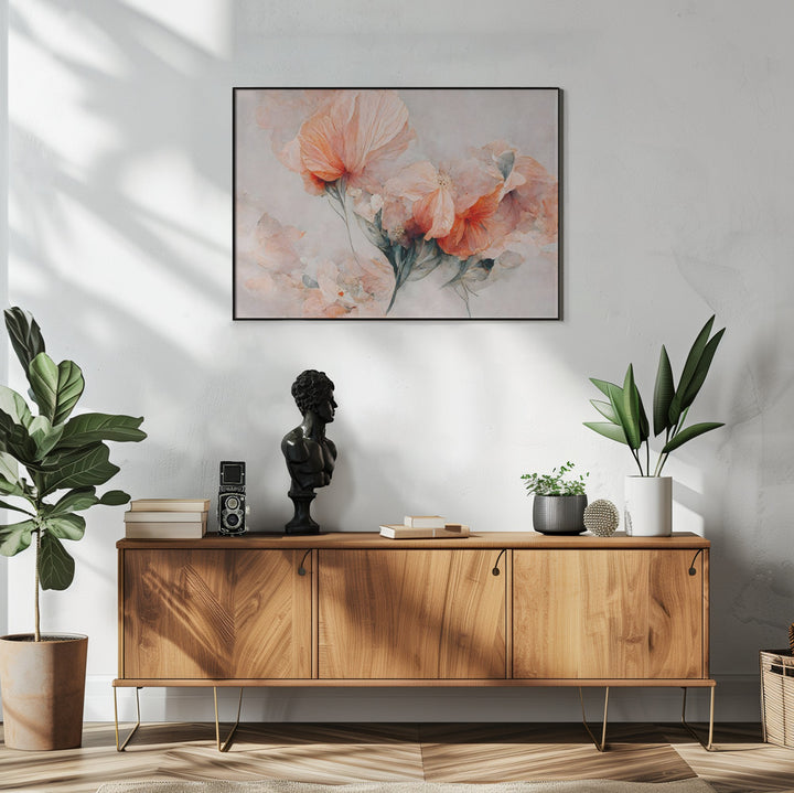 Fine Art Print, Wild Flowers On Beige Background