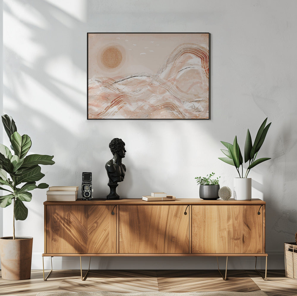 Fine Art Print, Pastel Peach Sea