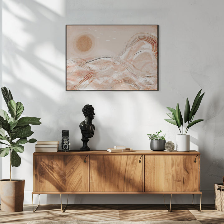 Fine Art Print, Pastel Peach Sea