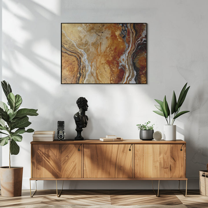 Fine Art Print, Golden Marble