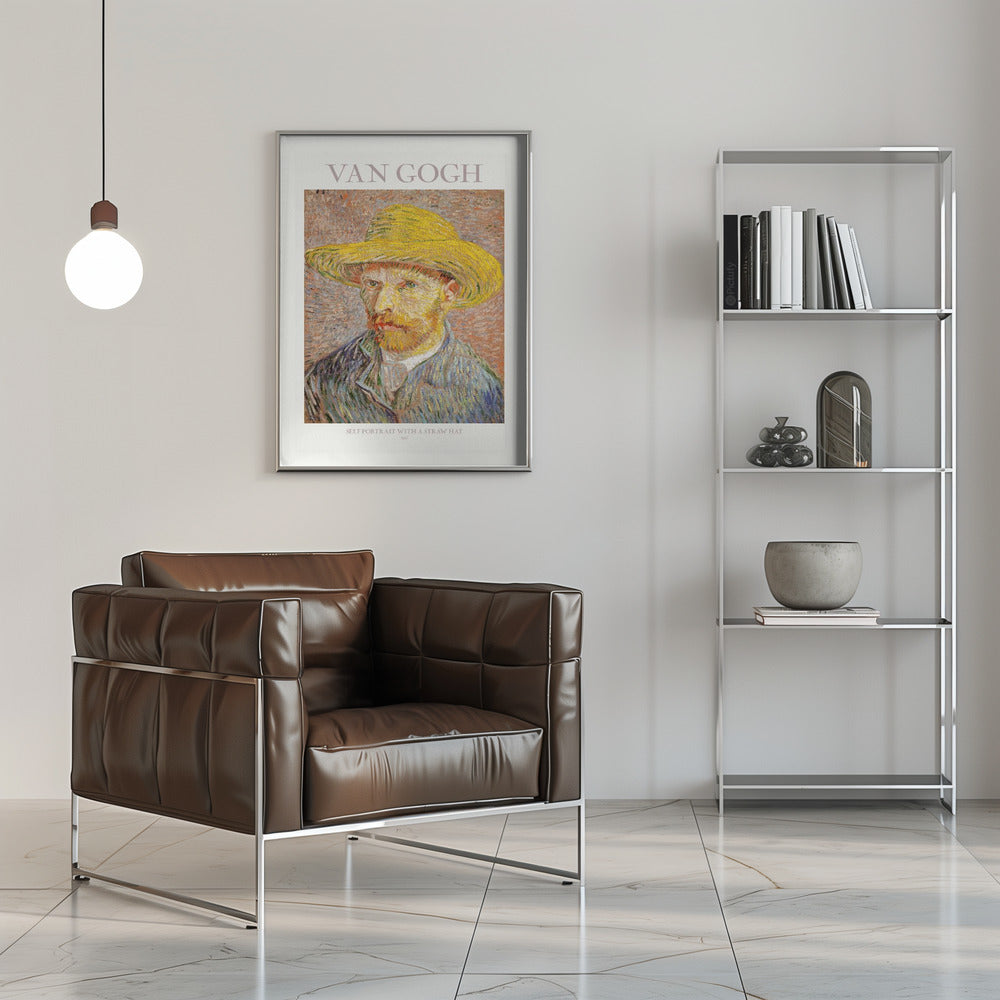 Fine Art Print, Self Portrait With Straw Hat