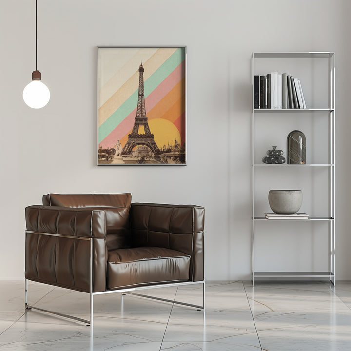 Fine Art Print, Eiffel Tower Rainbow