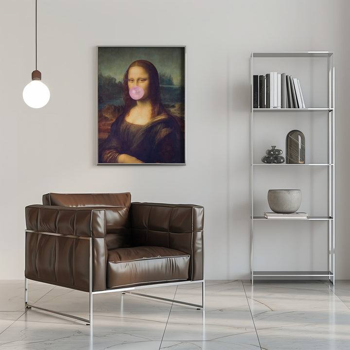 Fine Art Print, Mona Lisa Bubble Gum