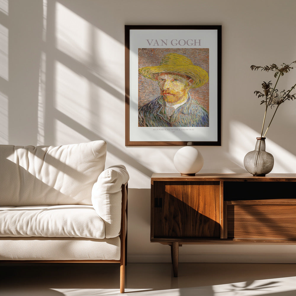 Fine Art Print, Self Portrait With Straw Hat