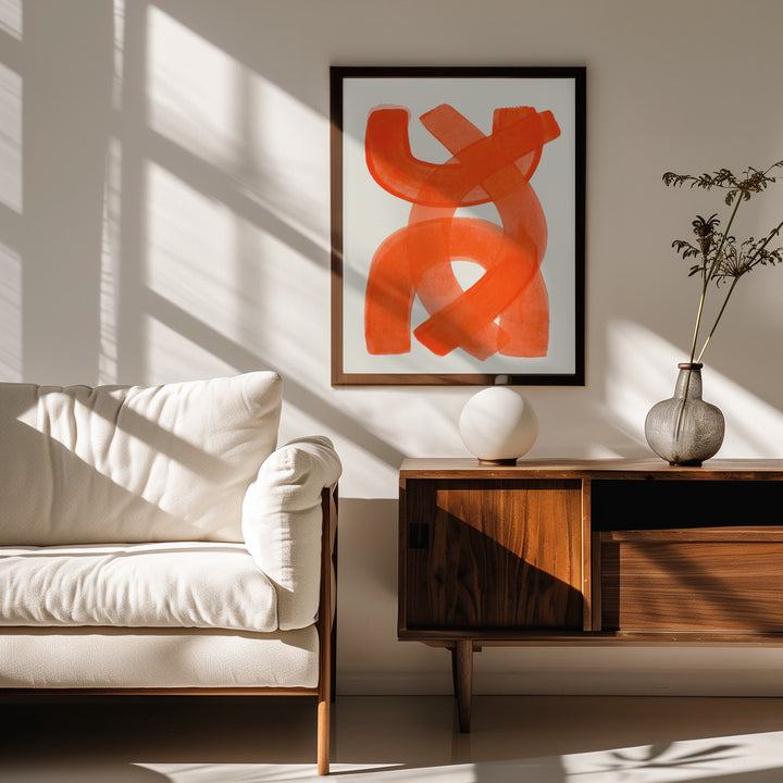 Fine Art Print, Orange Strokes