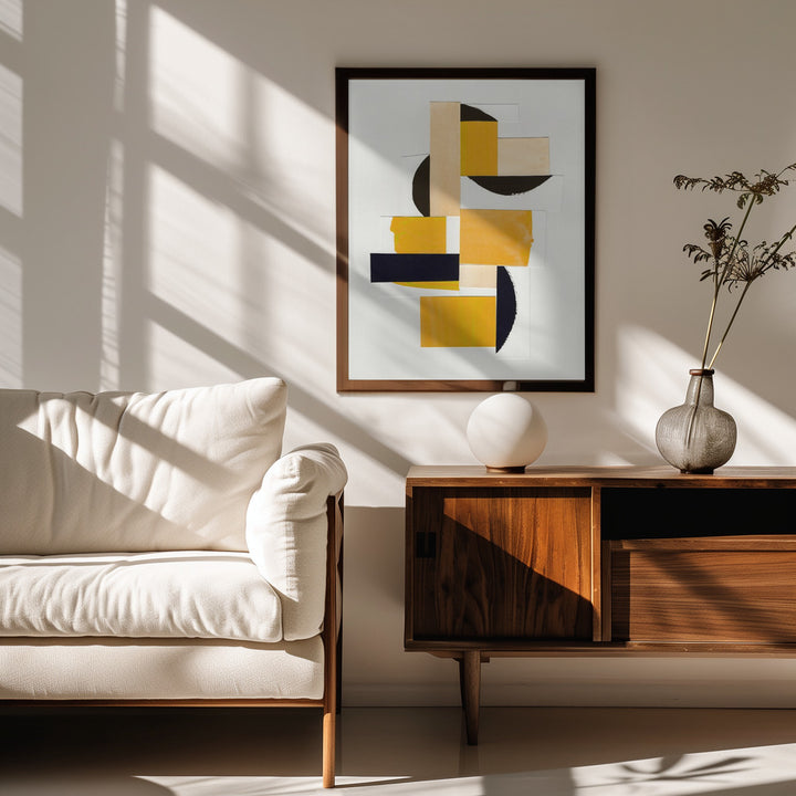 Fine Art Print, Yellow Abstract Collage