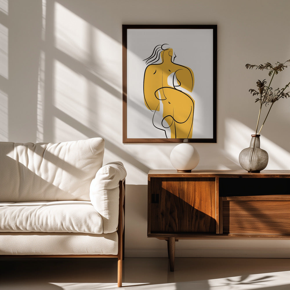 Fine Art Print, Lines and Curves In Nude