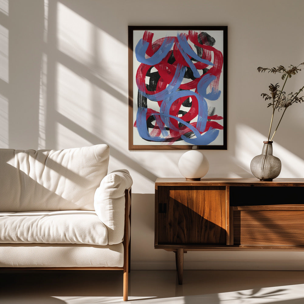 Fine Art Print, Dry directional strokes abstract 02