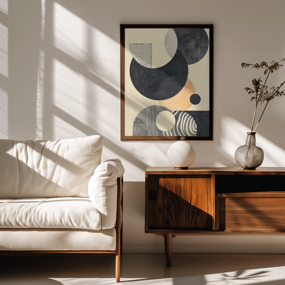 Fine Art Print, Geometric Art with Circles and Patterns