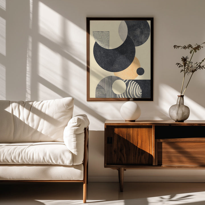 Fine Art Print, Geometric Art with Circles and Patterns