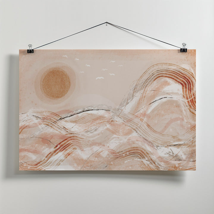 Fine Art Print, Pastel Peach Sea