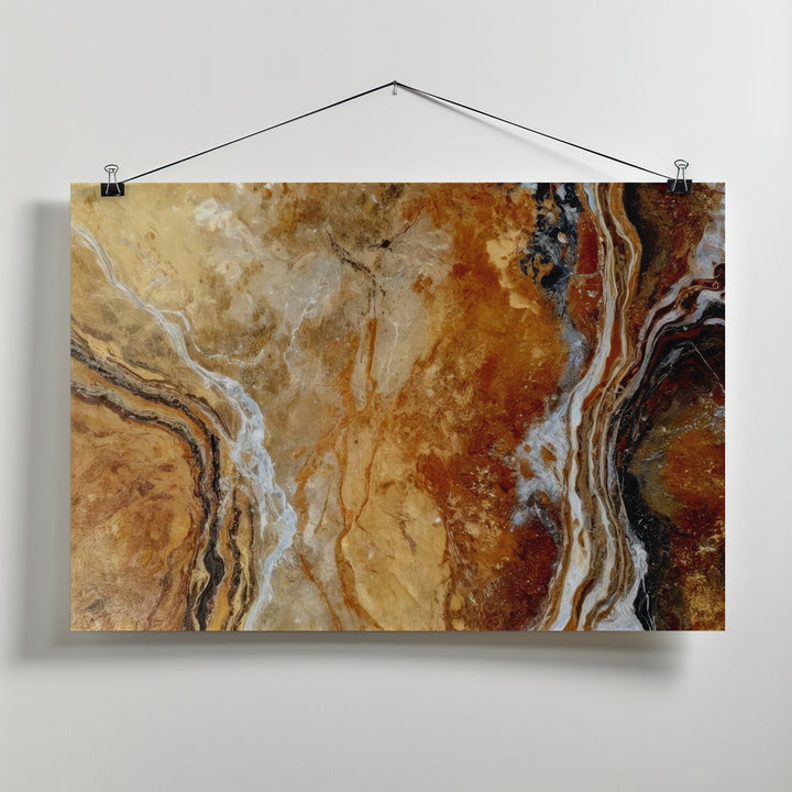 Fine Art Print, Golden Marble