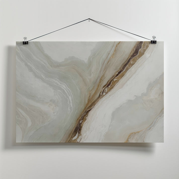 Fine Art Print, Marbled Texture In Neutral Tones