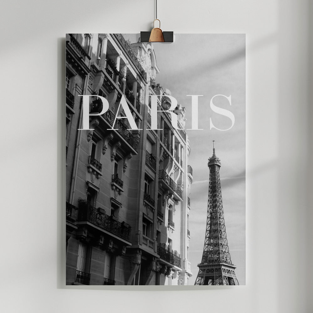 Fine Art Print, Paris Text 3