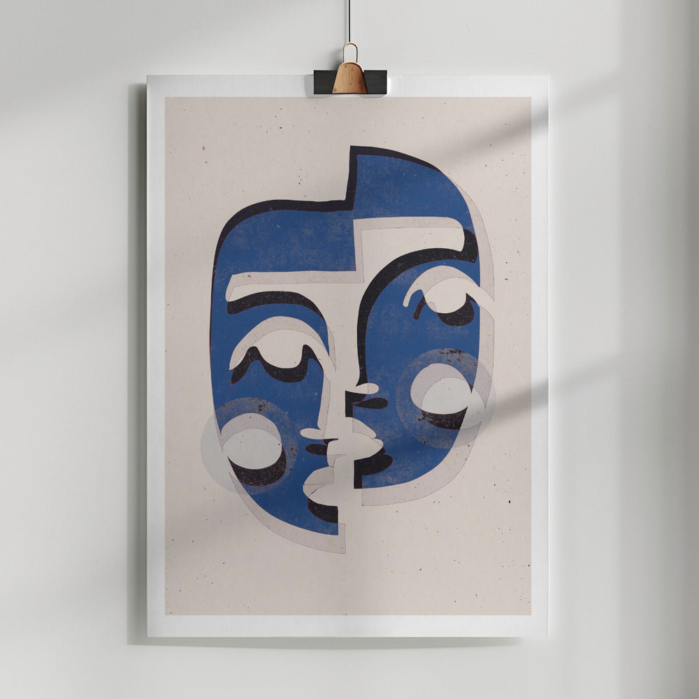 Fine Art Print, The Mask (Blue)