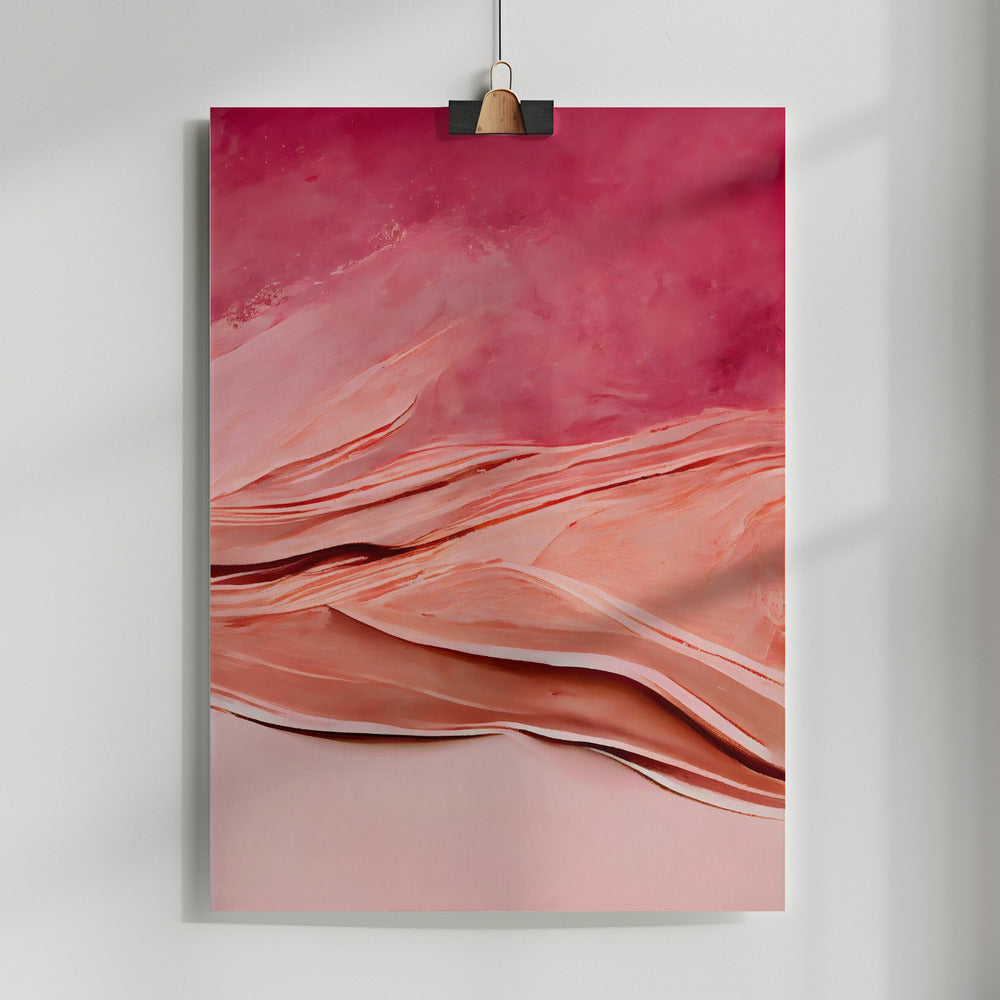 Fine Art Print, Abstract Thick Pink Color