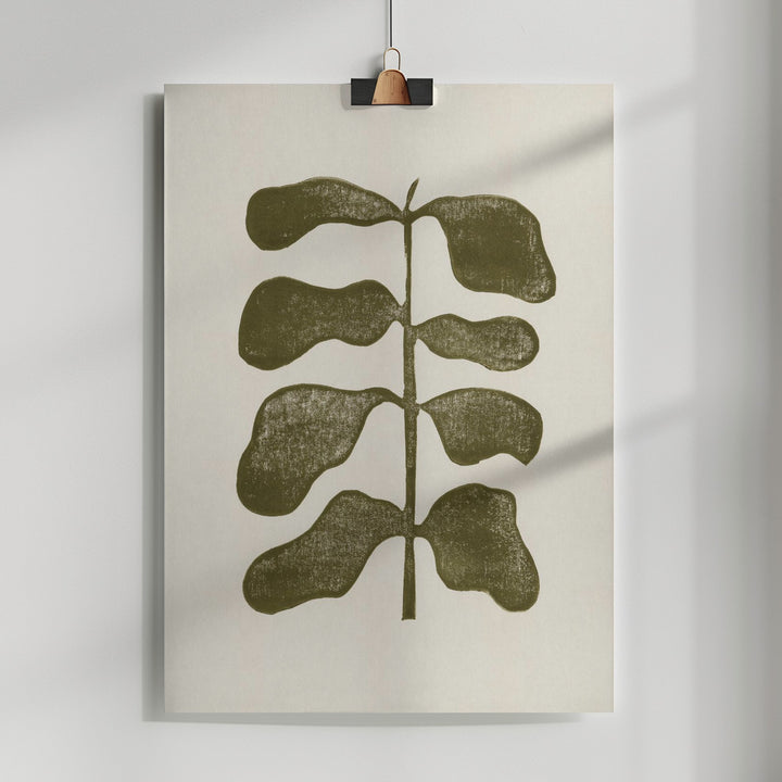 Fine Art Print, Linocut Plant