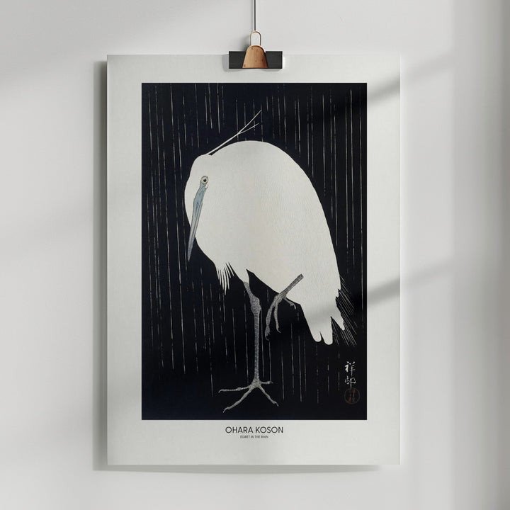 Fine Art Print, Egret In The Rain