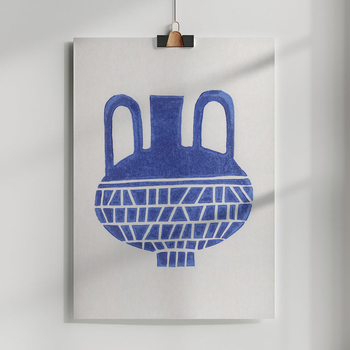 Fine Art Print, Linocut Vase #6