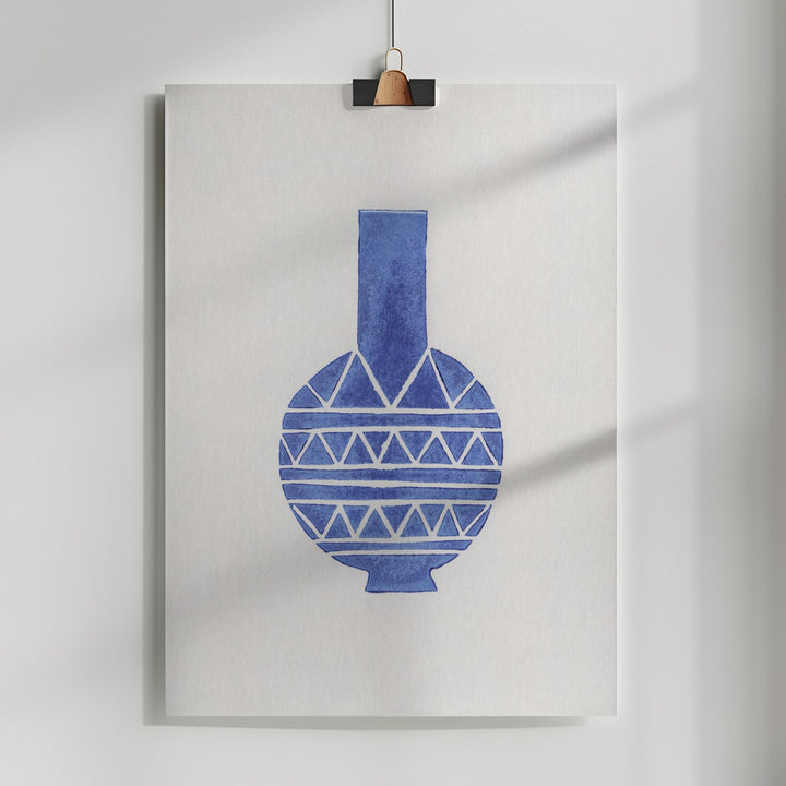 Fine Art Print, Linocut Vase #8