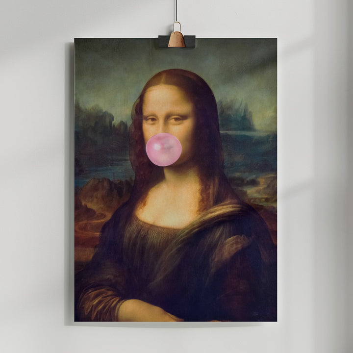 Fine Art Print, Mona Lisa Bubble Gum