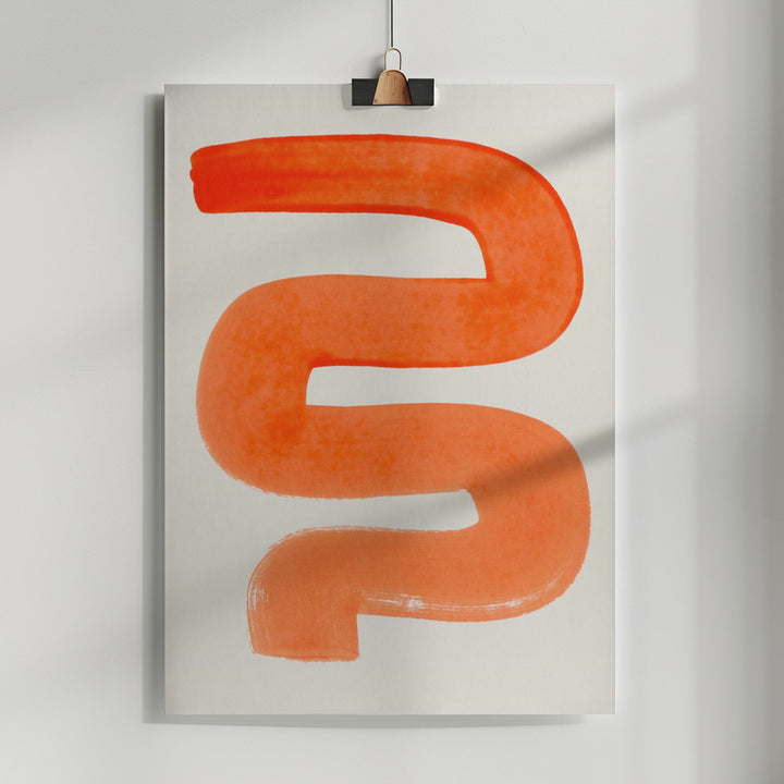 Fine Art Print, Orange Wiggle