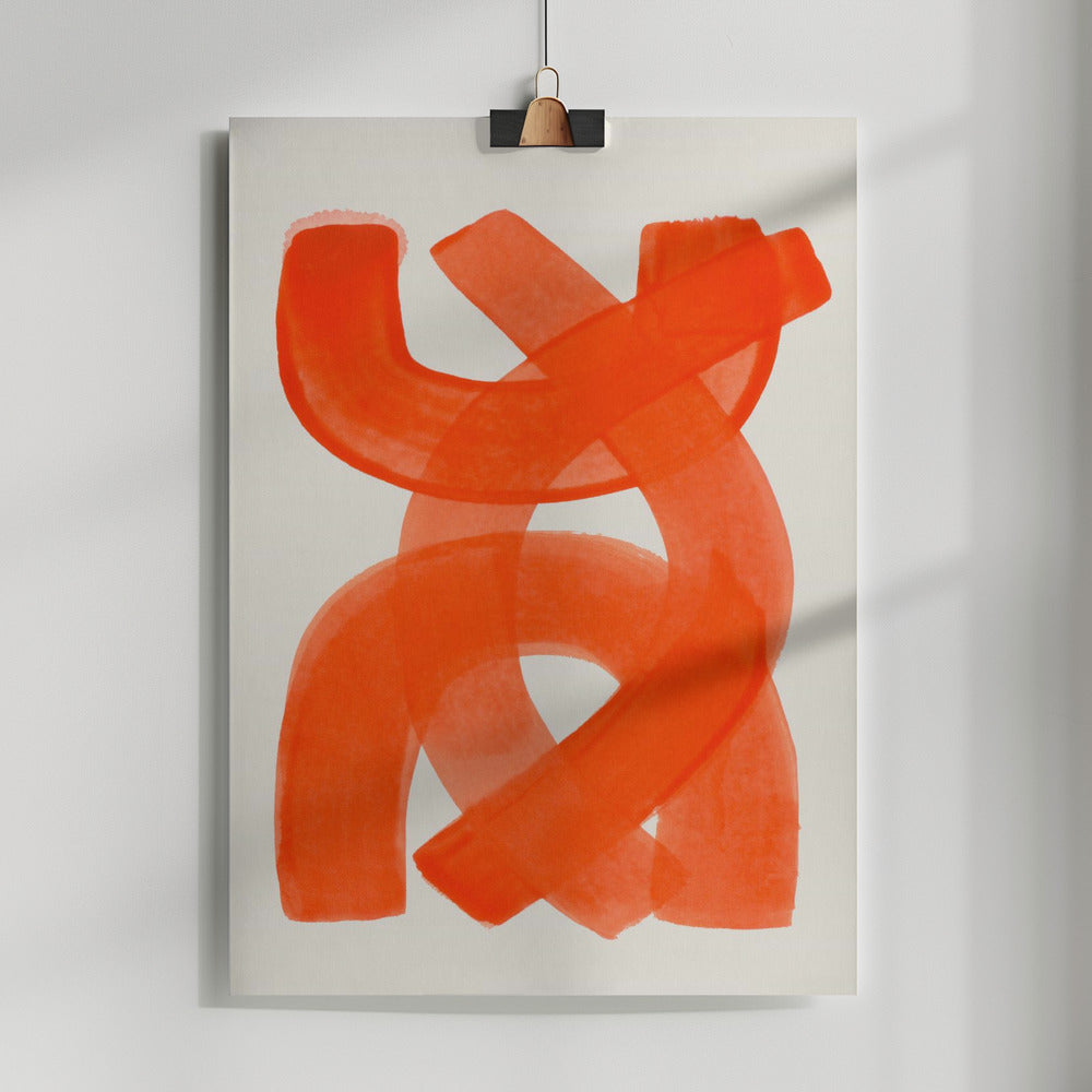 Fine Art Print, Orange Strokes