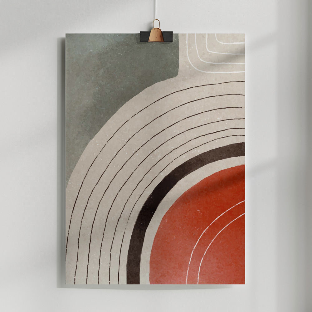 Fine Art Print, Orange Minimal Shapes #2