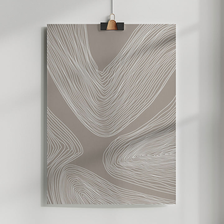 Fine Art Print, Flowing Contours Line Art