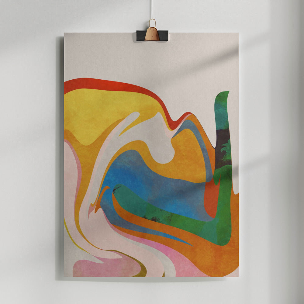 Fine Art Print, Organic Bauhaus Waved