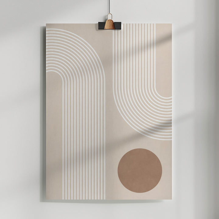 Fine Art Print, Beige Arc Poster No.1