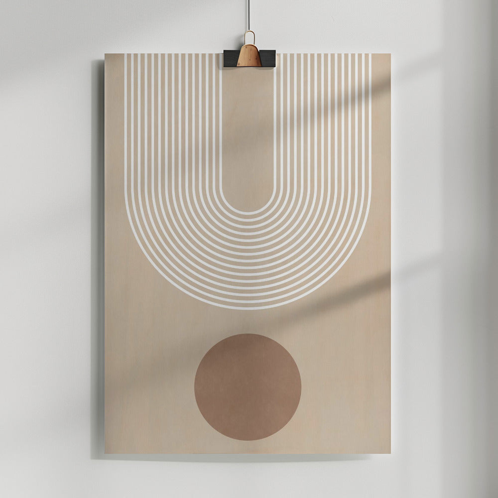 Fine Art Print, Beige Arc Poster No.3