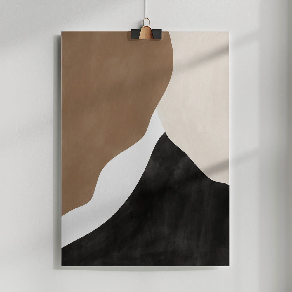 Fine Art Print, Abstract Beige and Brown Art No.1