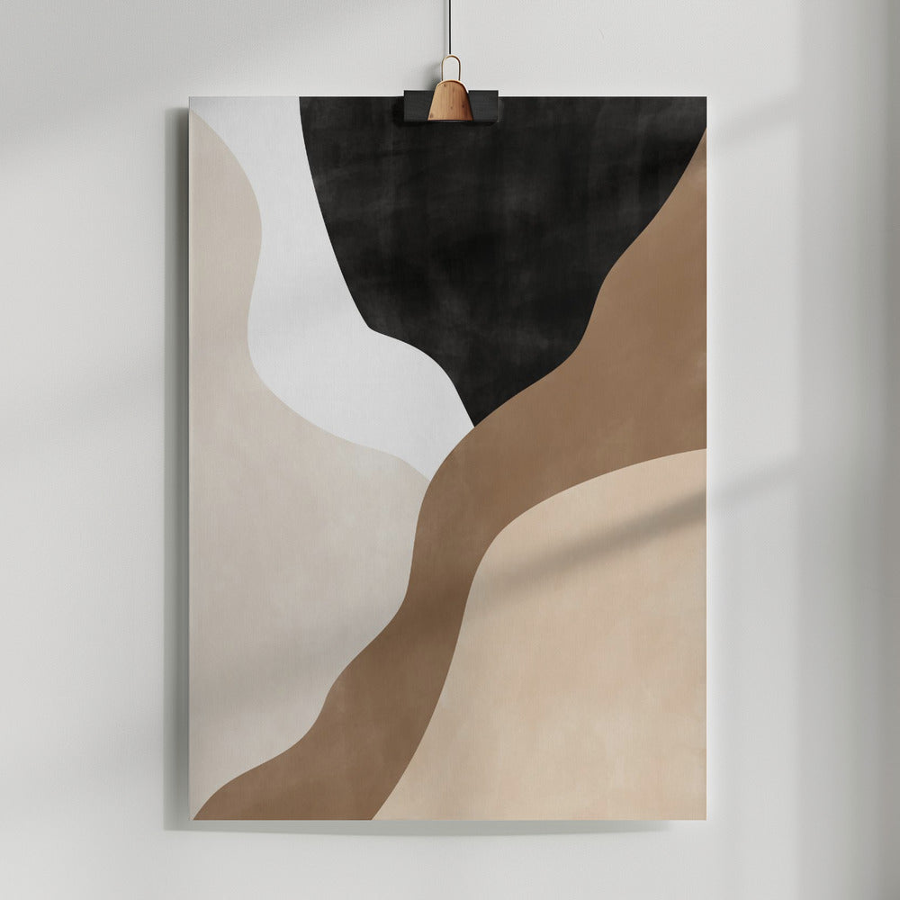 Fine Art Print, Abstract Beige and Brown Art No.2