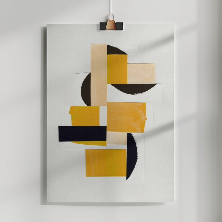 Fine Art Print, Yellow Abstract Collage