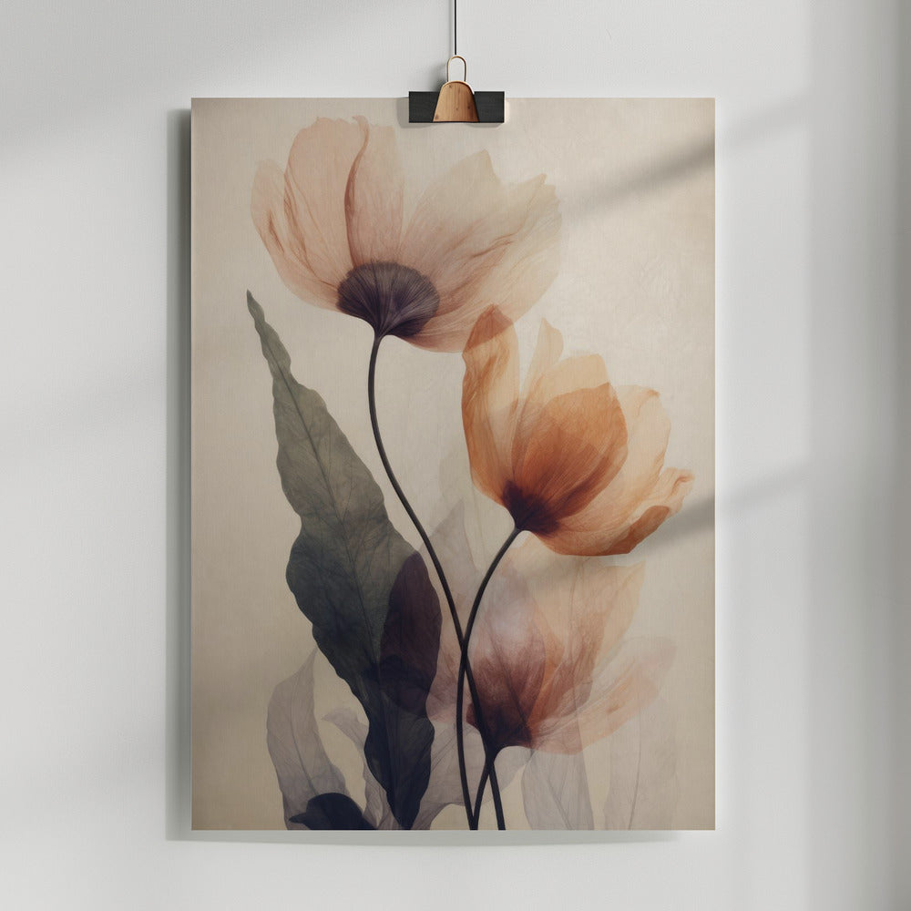 Fine Art Print, Parchment Flowers No 5