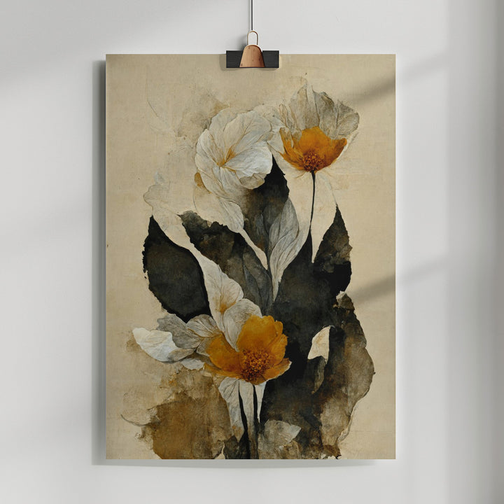 Fine Art Print, Yellow Paper Flowers