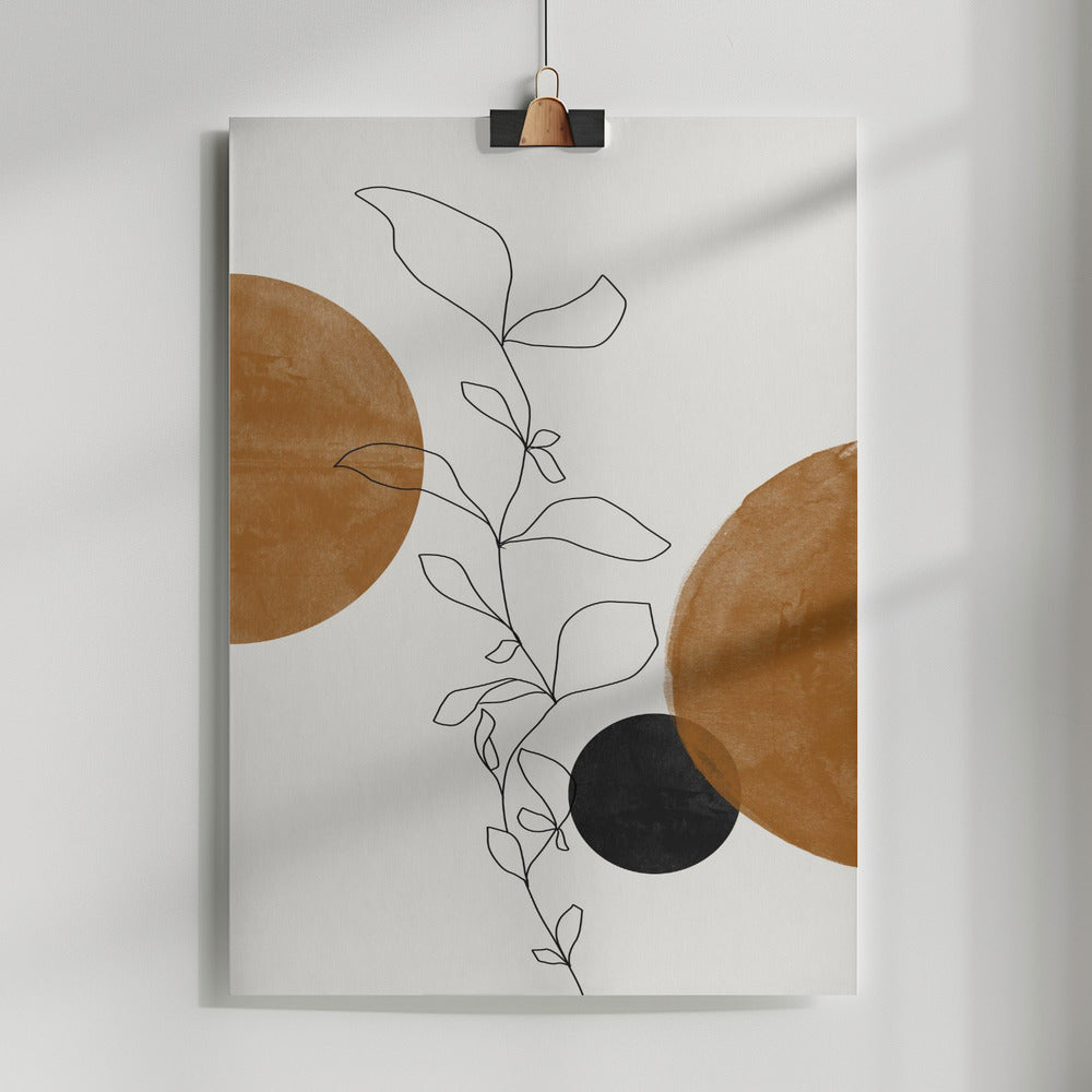 Fine Art Print, Line Art Flowers