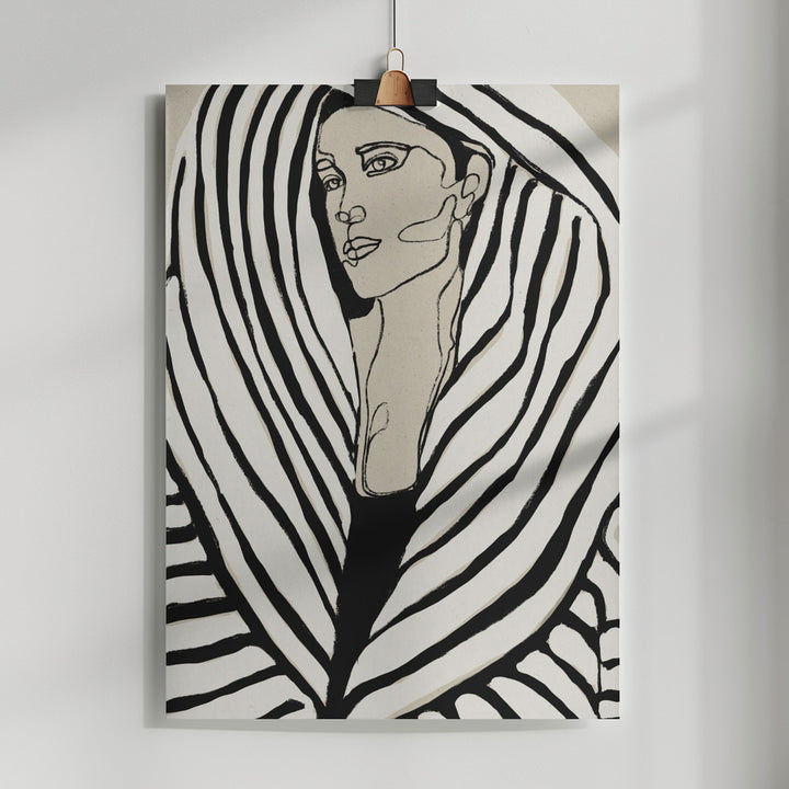 Fine Art Print, Striped Coat