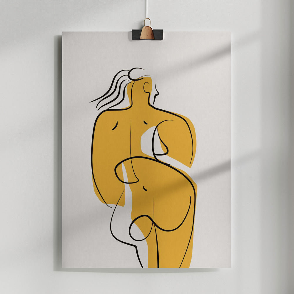 Fine Art Print, Lines and Curves In Nude