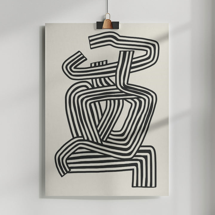 Fine Art Print, Stripe Woman Portrait