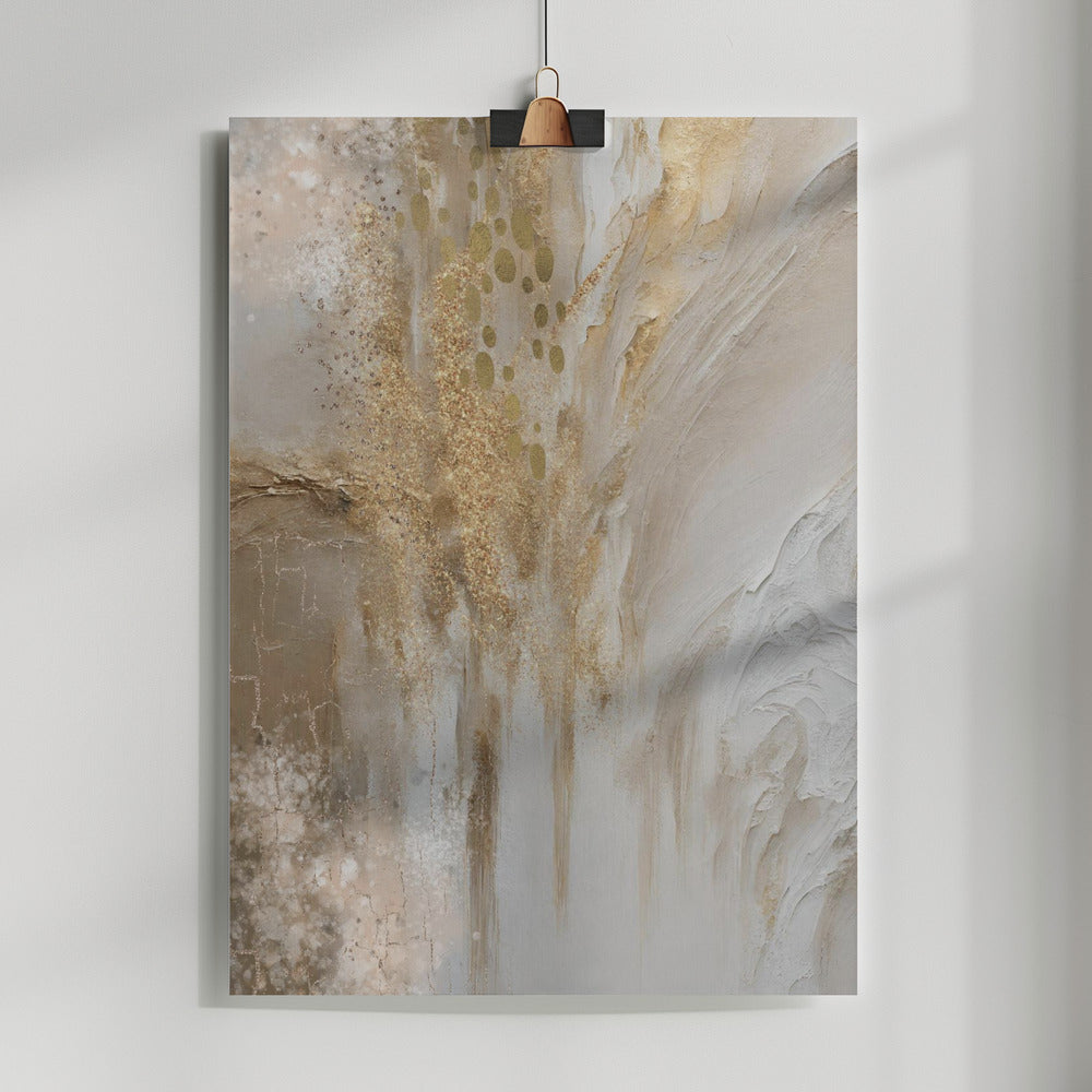 Fine Art Print, Golden marble