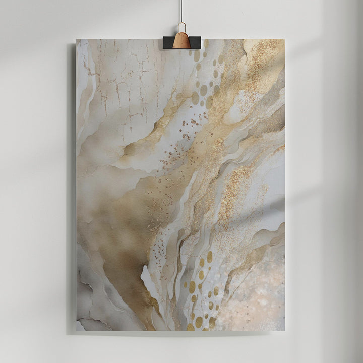 Fine Art Print, Gold Marble