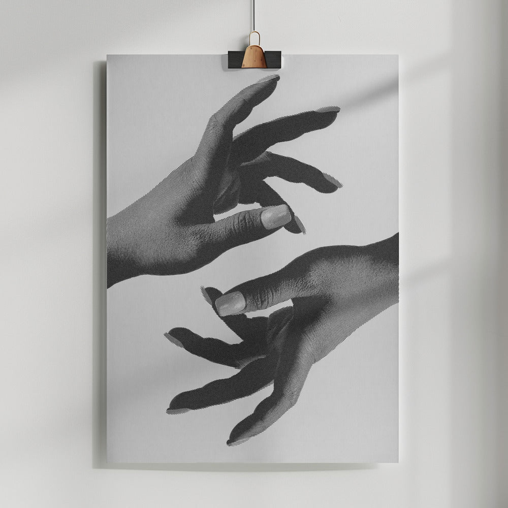 Fine Art Print, Hands B&w