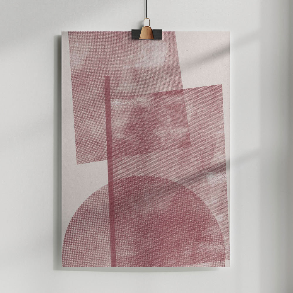 Fine Art Print, Paper Red Collage No.4