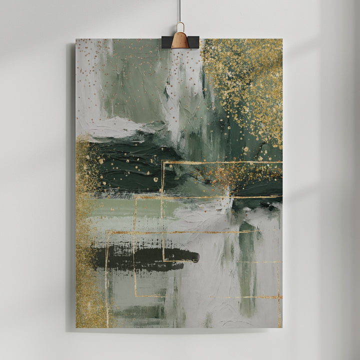 Fine Art Print, Green and Gold Moment 1