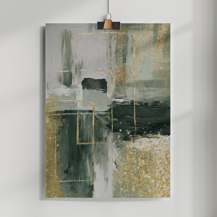 Fine Art Print, Green and Gold Moment 3