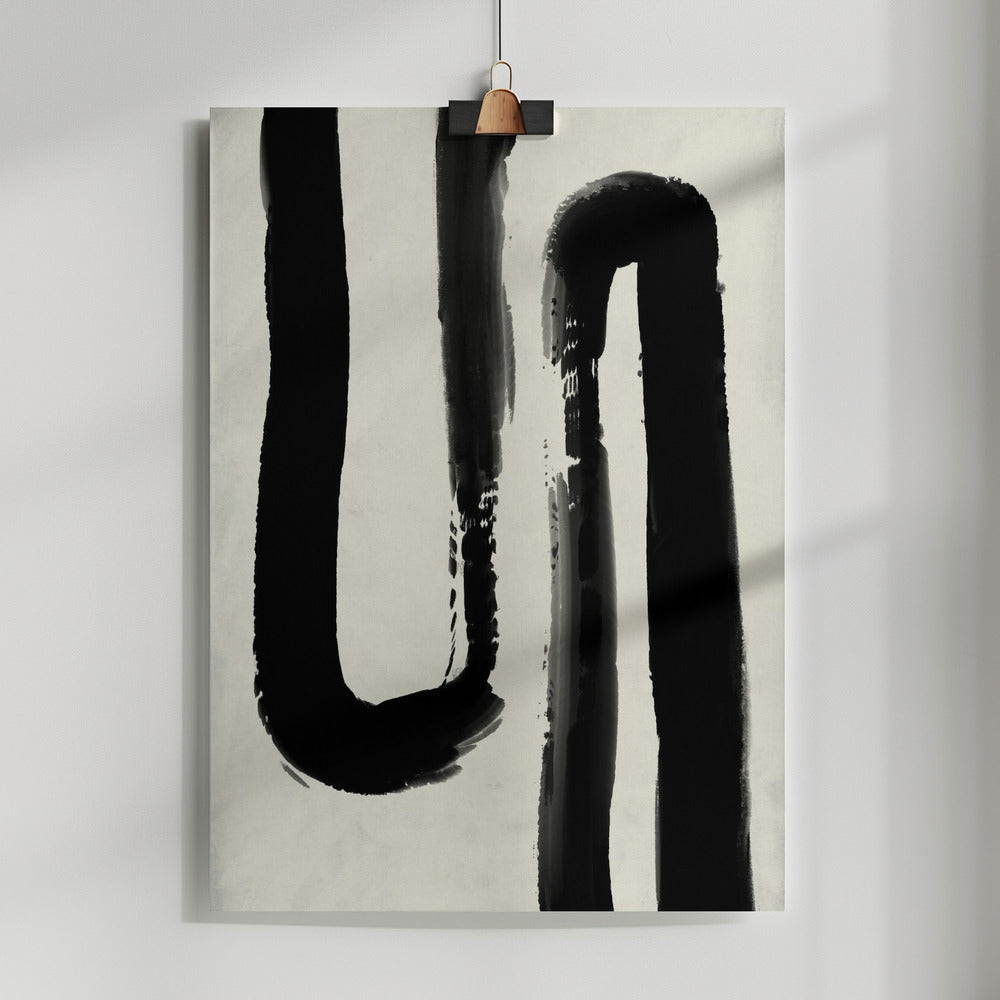 Fine Art Print, Black strokes no 4