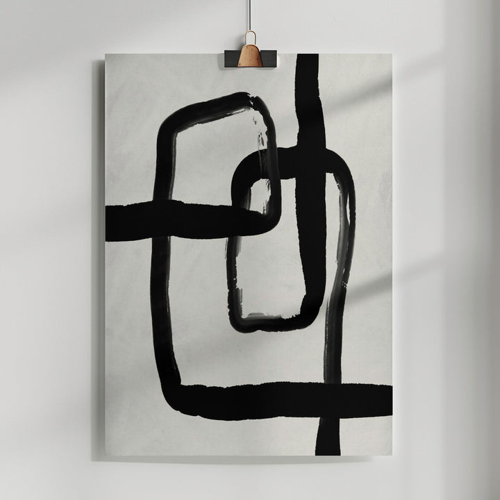 Fine Art Print, Black Strokes No 8