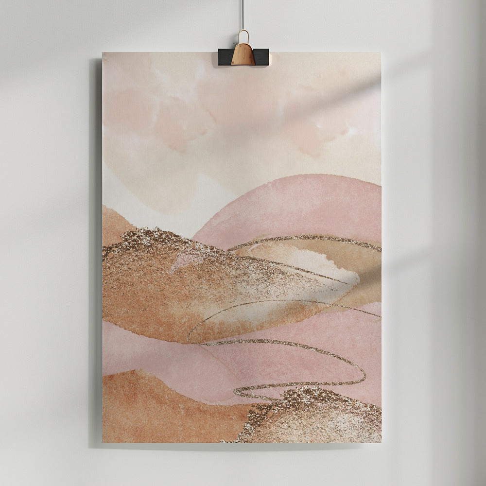 Fine Art Print, Landscape in pink-2